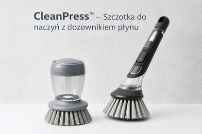 CleanPress - Szczotka do naczyń z dozownikiem płynu